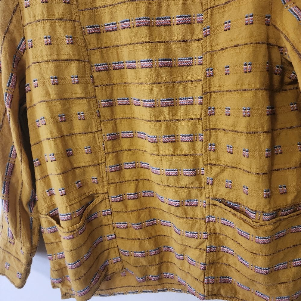 Habitat Mustard Yellow Blouse with Pattern - Picture 3 of 5
